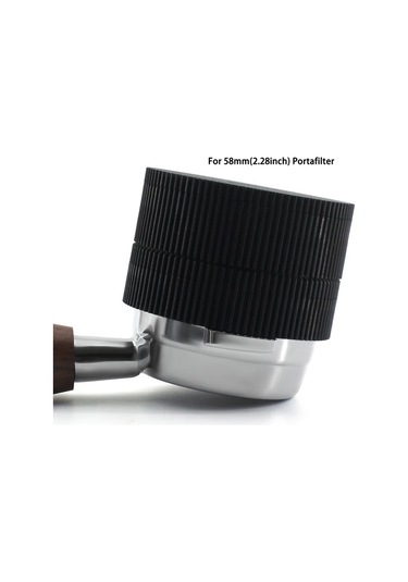 Topshop1 Siyah 58 Mm 3d Baskılı Dikey Çizgili Planetary Manyetik Kahve Dağıtıcı Seti 10 Yedek İğneli Espresso Wdt Aracı 51mm 53mm 54mm Uyumlu Siyah