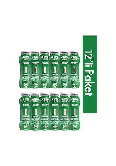 12'li Organik Skinny %100 Meyve-sebze Suyu 200 Ml