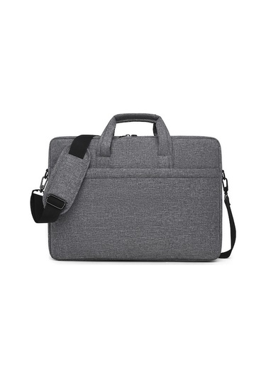 Modern Ve Çok Amaçlı Dizüstü Çantası - Hafif, Su Geçirmez, Seyahat Dostu, 15" Uyumlu, Deri Gri Koyu Gri Koyu Gri
