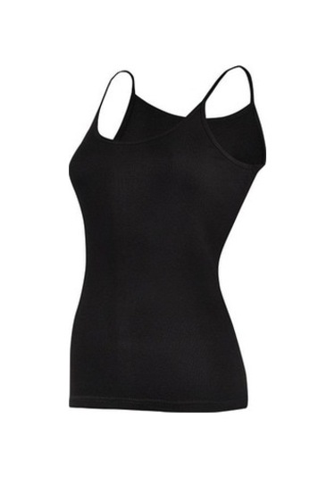 6 Adet Yıldız Bayan Ribana Biyeli Ip Askılı Atlet Siyah 2047