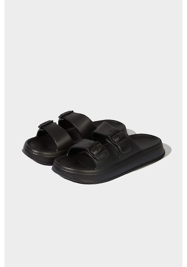 Defacto Erkek Düz Taban Çift Bantlı Eva Terlik D4645ax25hsbk23 Siyah Defacto Erkek Düz Taban Çift Bantlı Eva Terlik D4645ax25hsbk23 Siyah