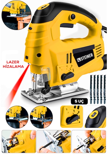 Steiner ST-4600W Devirli Lazerli Pandüllü Dekupaj Testere Sarı
