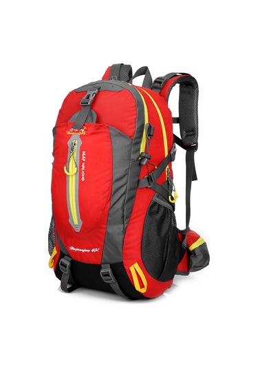 Wezone 40l Dayanıklı Seyahat Sırt Çantası - Hafif, Kompakt Ve Çok Amaçlı Kırmızı