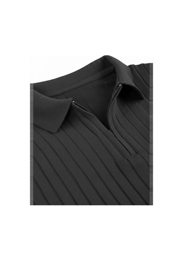 Deepsea Erkek Füme Slim Fit Polo Yaka Triko Kazak - Yumuşak Dokulu Esnek Ve Şık Görünüm 2605305 Füme