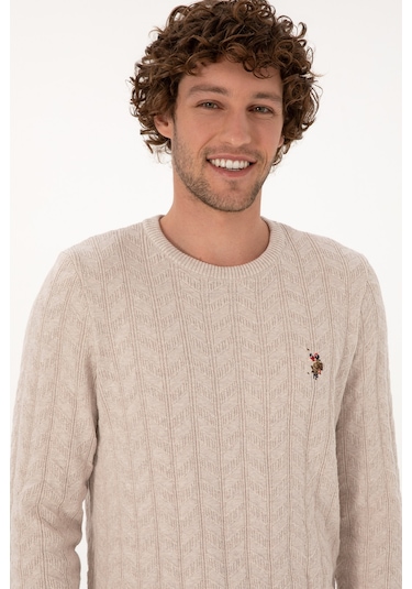 U.s. Polo Assn. Erkek Taş Melanj Kazak /triko 50307836-vr225 Tas Melanj