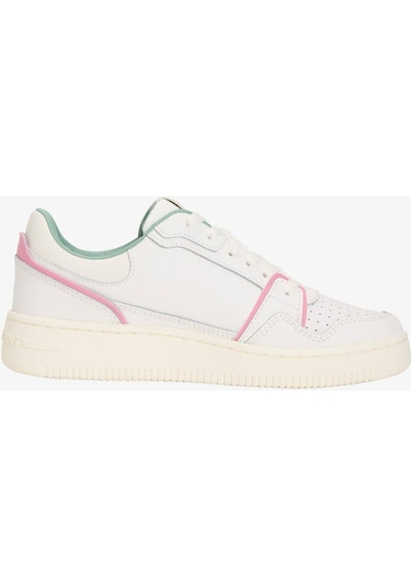 Tommy Jeans Retro Basket Kadın Siyah Spor Ayakkabı-9446 Ecru & Mystic Pink