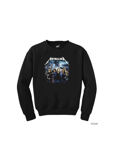 Metallica Istanbul Siyah Sweatshirt Siyah