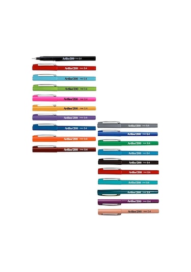 Artline 200 Fine 0.4mm İnce Uçlu Yazı Ve Çizim Kalemi 20 Li Set