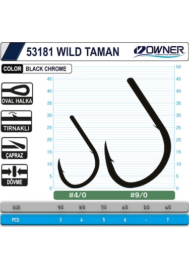 Owner 53181 Wild Taman Black Chrome İğne