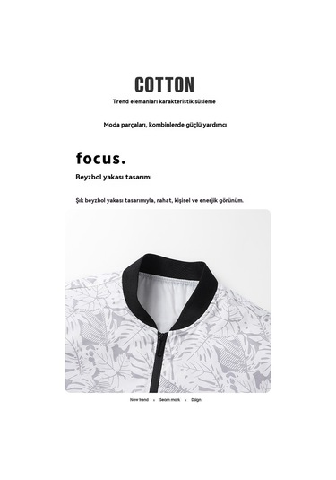 Erkek İlkbahar Ve Sonbahar Beyzbol Yaka Uzun Kollu Günlük Hırka Ceket Siyah