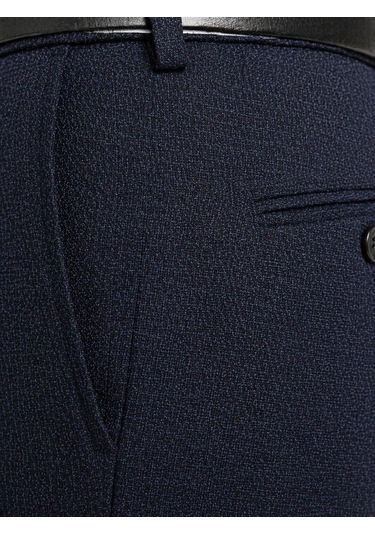 Classics Men Ricati Regular Fit Armür Desen Erkek Kumaş Pantolon - 7620 Lacivert