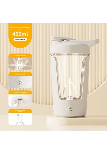 Ranyeek Otomatik Karıştırıcı Elektronik Kahve Fincanı - Şarj Edilebilir, Sağlıklı Malzeme, Portatif, Ev Ve Ofis Kullanıma Uygun Beyaz Diğer