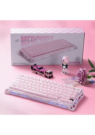 Gravastar Mercury K1 Rgb Kablosuz Mekanik Gaming Klavye, Alüminyum Çerçeveli, İngilizce Q, Special E