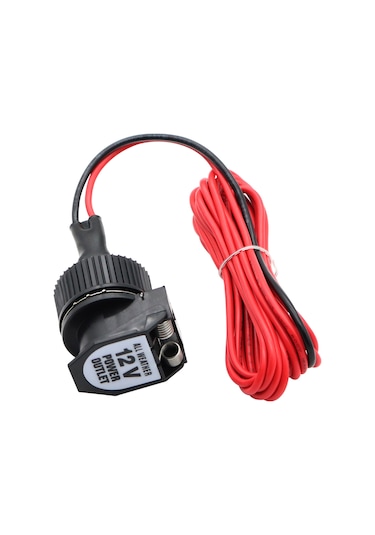 Monyee 12v Plastik Anahtar, 16 Awg Kablolu Yaylı Kapaklı, 21mm İç Çaplı Güç Ana Soketi