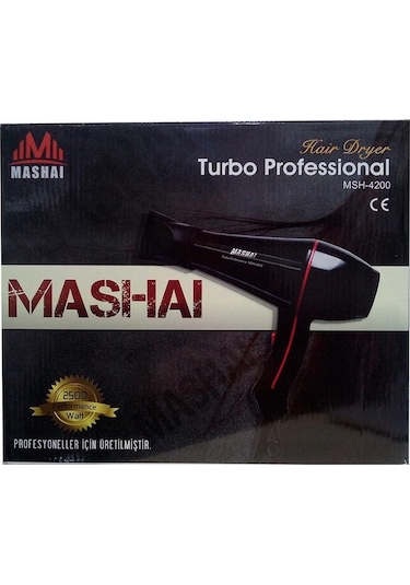 Mashai Msh-4200 Profesyonel Fön Makinesi 2500 W Siyah