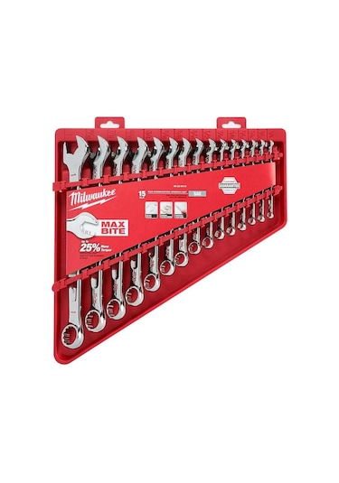 Milwaukee Kombine Anahtar Seti 15 Parça Max Bıte - 4932464996