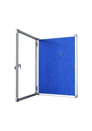 ABC 50X70 Camekanlı Anahtarlı Apartman İlan Panosu Site Duyuru Panosu