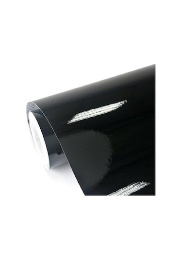 Parlak Siyah Yapışkanlı Kaplama Folyosu 61 Cm X 2 Mt