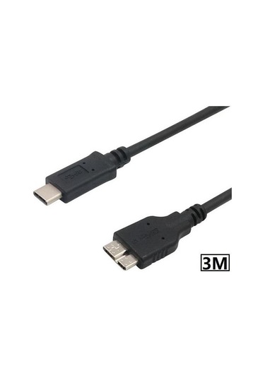 5243 Usb Type C To Micro Usb 3.0 Taşınabilir Hdd Hard Disk Kablosu 3m 3 Metre
