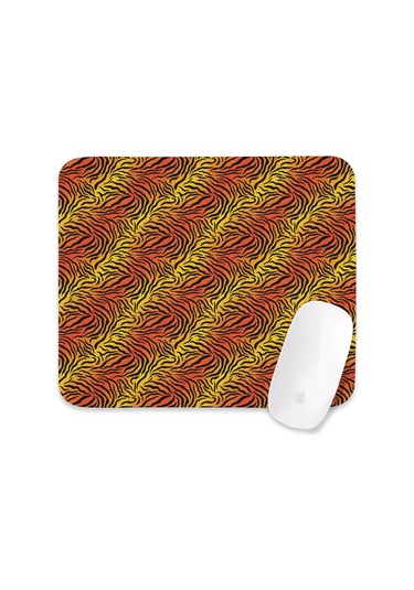 Tiger Desenli Mouse Pad, Kaymaz Kauçuk Taban, Su Geçirmez, Pürüzsüz Dokulu, 27x32cm-a11
