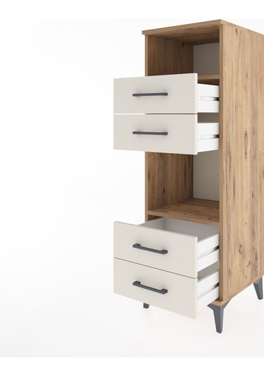 Hyperion Dolap 2 Raflı 4 Çekmeceli 44x44x134 Çam-aytaşı Atlas Çam