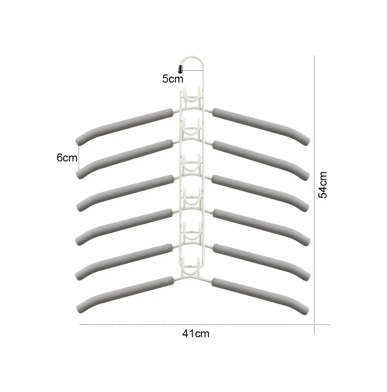 Messor Çok Katmanlı Dönüştürülebilir 6'lı Giysi Askısı 39692967 Beyaz