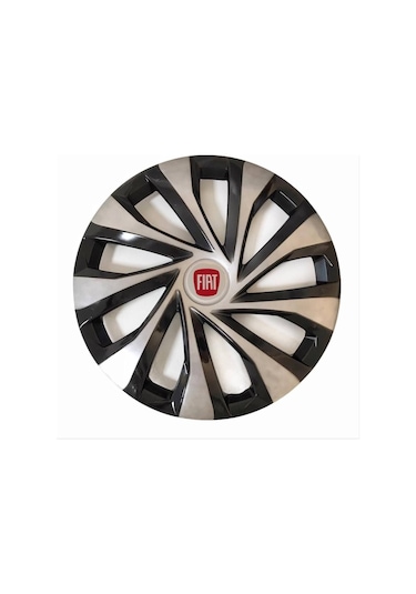 Fiat Albea 14'' Inç Gri - Siyah Jant Kapağı 4 Adet Çelik Jant Görünümlü