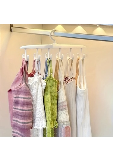 Tongdashop Beyaz 12'li Döner Askılık - Kravat, İç Çamaşırı, Yelek, Etek Dolap Düzenleyici beyaz