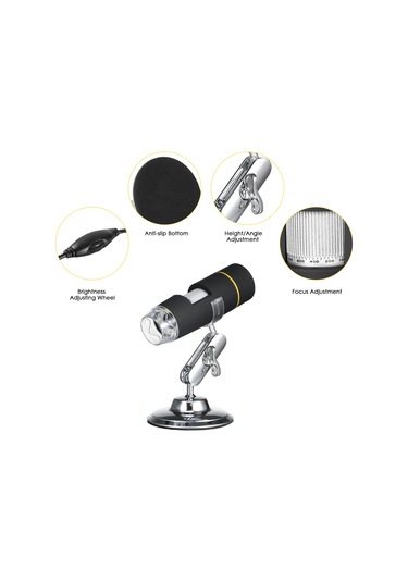Tenfowee Usb Dijital Mikroskop 1000x Zoom - Yüksek Çözünürlüklü Elektronik Mikroskop Metal Ayaklı - Endüstriyel Ve Cilt İncelemesi İçin Çok Renkli
