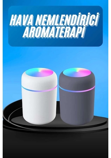 Mey İthalat Humidifier Led Işıklı Mini Ortam Oda Kokusu Aromaterapi Buhardanlık