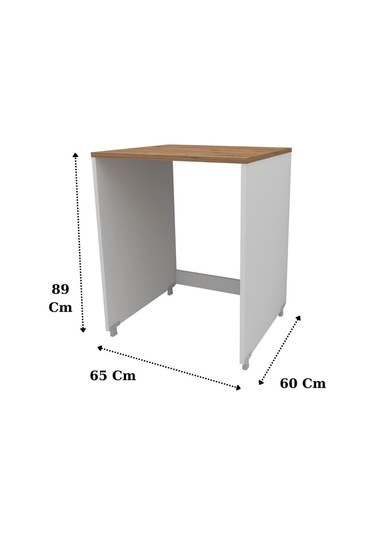 Enda Home Çamaşır Makinesi Dolabı 89x65 Cm Beyaz Atlantik Çam