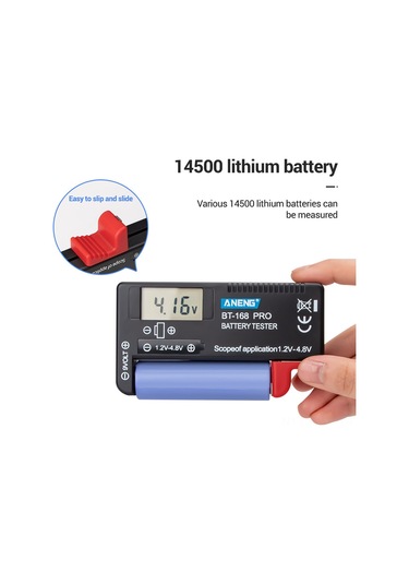 Honmex Aneng Bt-168 Pro Akıllı Pil Test Cihazı, 1.2-4.8v Aralığında Sayısal Ekranlı Pil Gücü Ve Kapasite Ölçer