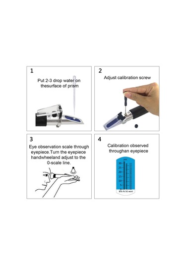 Bira Refraktometre Brix 0-32% 1.000-1 .130 Şeker Wort Atc El Aracı Hidrometre Konsantrasyon Alkollü İçecekler Test Cihazı Refraktometre