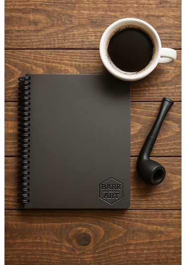Siyah Defter Ve Beyaz Jel Kalem Seti 17x24