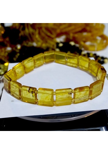 Tesbihruyasi Polonya Pres Damla Kehribar Bileklik N11.14415 Çok Renkli