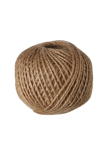 Naturel Doğal Jüt İp Hasır İp Süsleme İpi 100 Gr-100 Metre 2mm Kalınlık 10 Adet