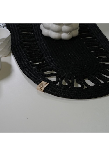 Zengin Design Home Zdh-804 Oval Runner Siyah