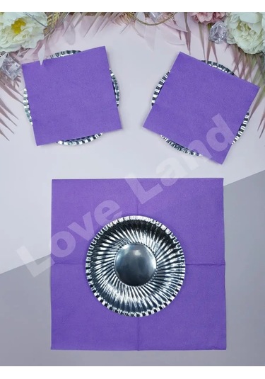 Love Land Doğum Günü Kutlaması İçin Kağıt Mendil 32 Adet 159992015 Violet