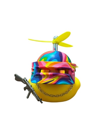 Kasklı Ördek Araç Göğüs Torpido Süsü Motorsiklet Bisiklet Süsü Kasklı Pubq