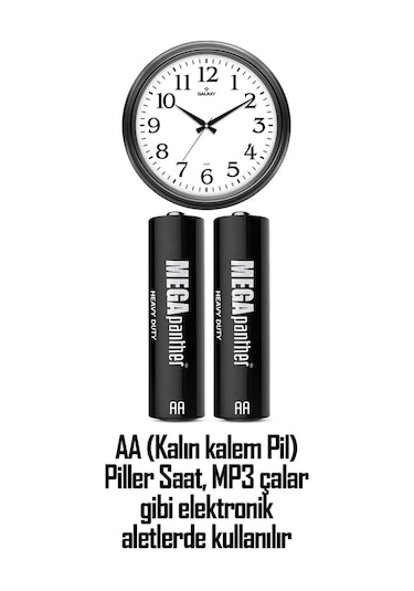 8li Aa R6 Kalın Kalem Pil Saat Pili Zn-c 1.5v