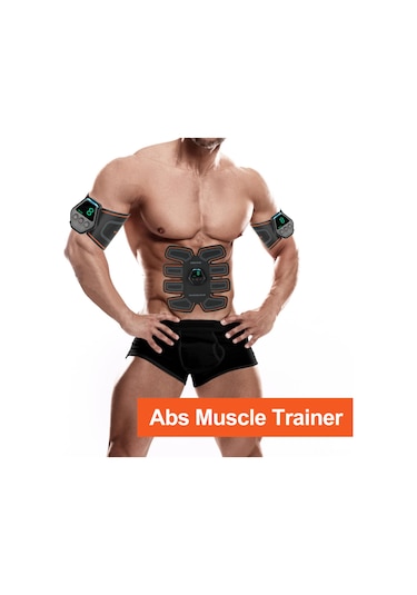 Xiyyadms 10 Modlu 20 Kademeli Karın Kası Güçlendirici, Şarj Edilebilir Pil, Ev Ve Ofis Kullanımı İçin Pratik Kas Geliştirme Aleti Siyah