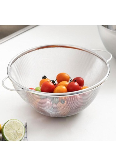 Homyl Paslanmaz Çelik Süzgeç Çok Amaçlı Kolay Gümüş