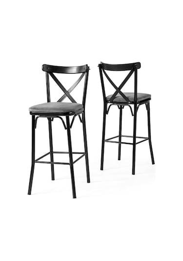 Eylül Bar Mutfak Sandalyesi Metal 2 Li Set 001