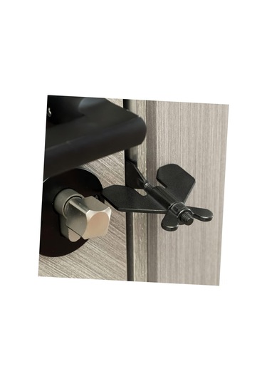 Fosenze Ev Otel Güvenlik Kapı Engeli - 304 Çelik Taşınabilir Alarmlı Giriş Engeli Kadınlar İçin Taşınabilir Evcil Kilit Siyah Çok Renkli