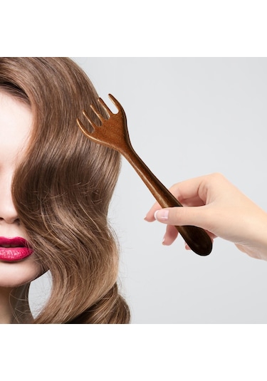 Suntek Manuel Baş Masaj Aleti Taşınabilir Guasha 17x4cm Kahverengi