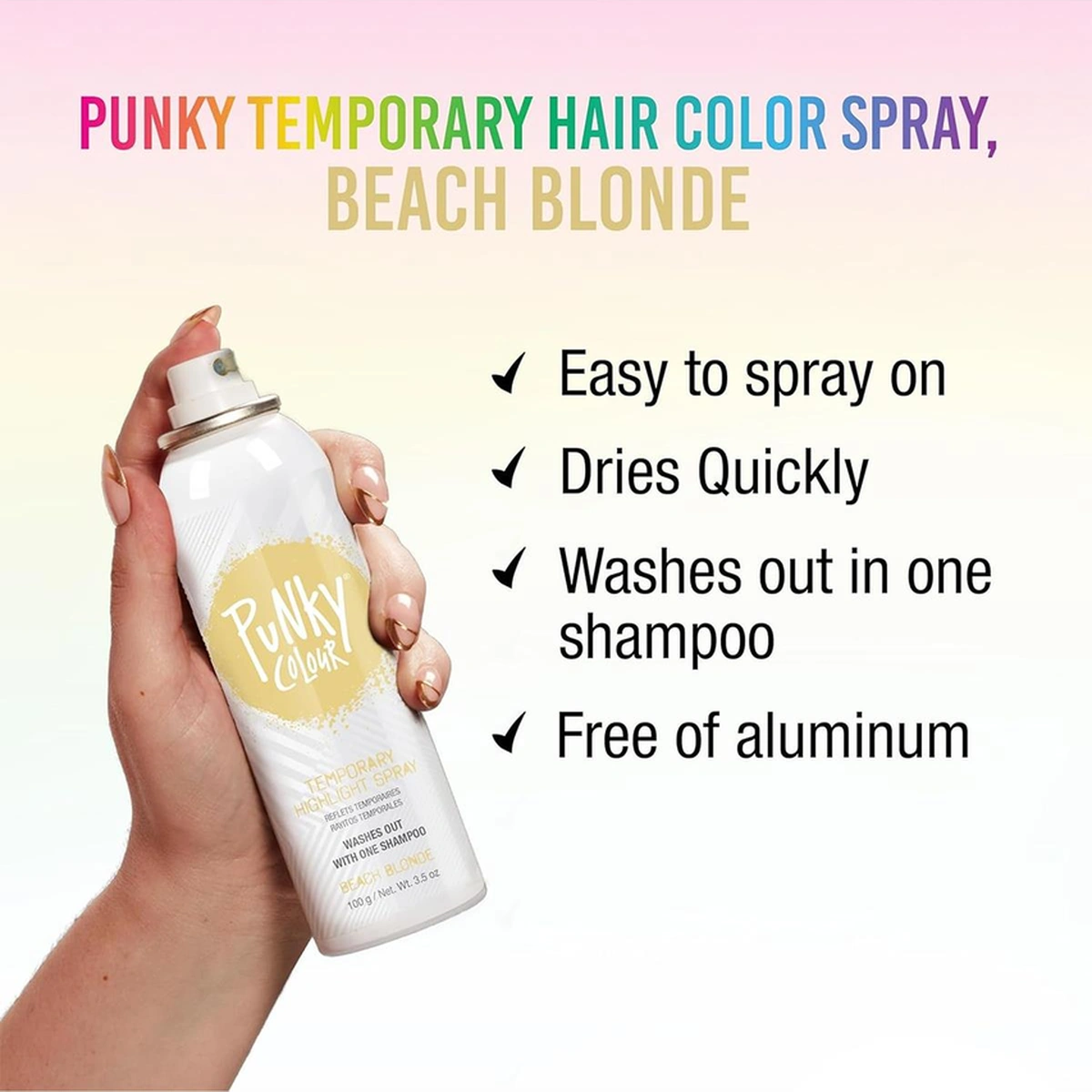 Punky Colour Işıltılı Ve Renkli Saç Spreyi Beach Blonde 100gr
