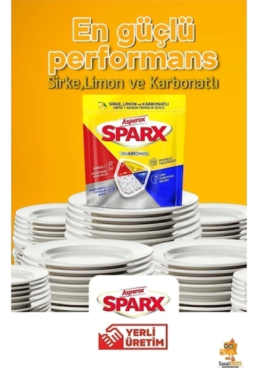 Sparx Bulaşık Makinesi Kapsülü 30'lu X 2 Paket 60 Yıkama