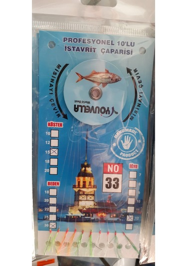 Çapari İstavrit Kolay Açılır 10 İğne - Renk 33