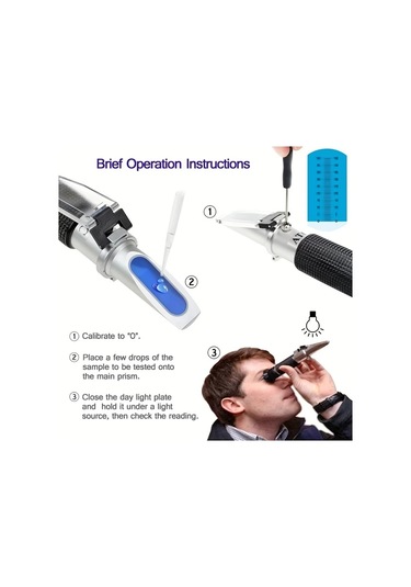 Boatshop1 1 Bilgisayar 2 Adet 1 Adet El Tipi Otomatik Refraktometre Atc 0 32 Brix Bal Sebze Test Cihazı