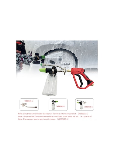 Kangvka Paslanmaz Çelik Yüksek Basınçlı Temizleyici Çift Bağlantılı Nozul Adaptörü